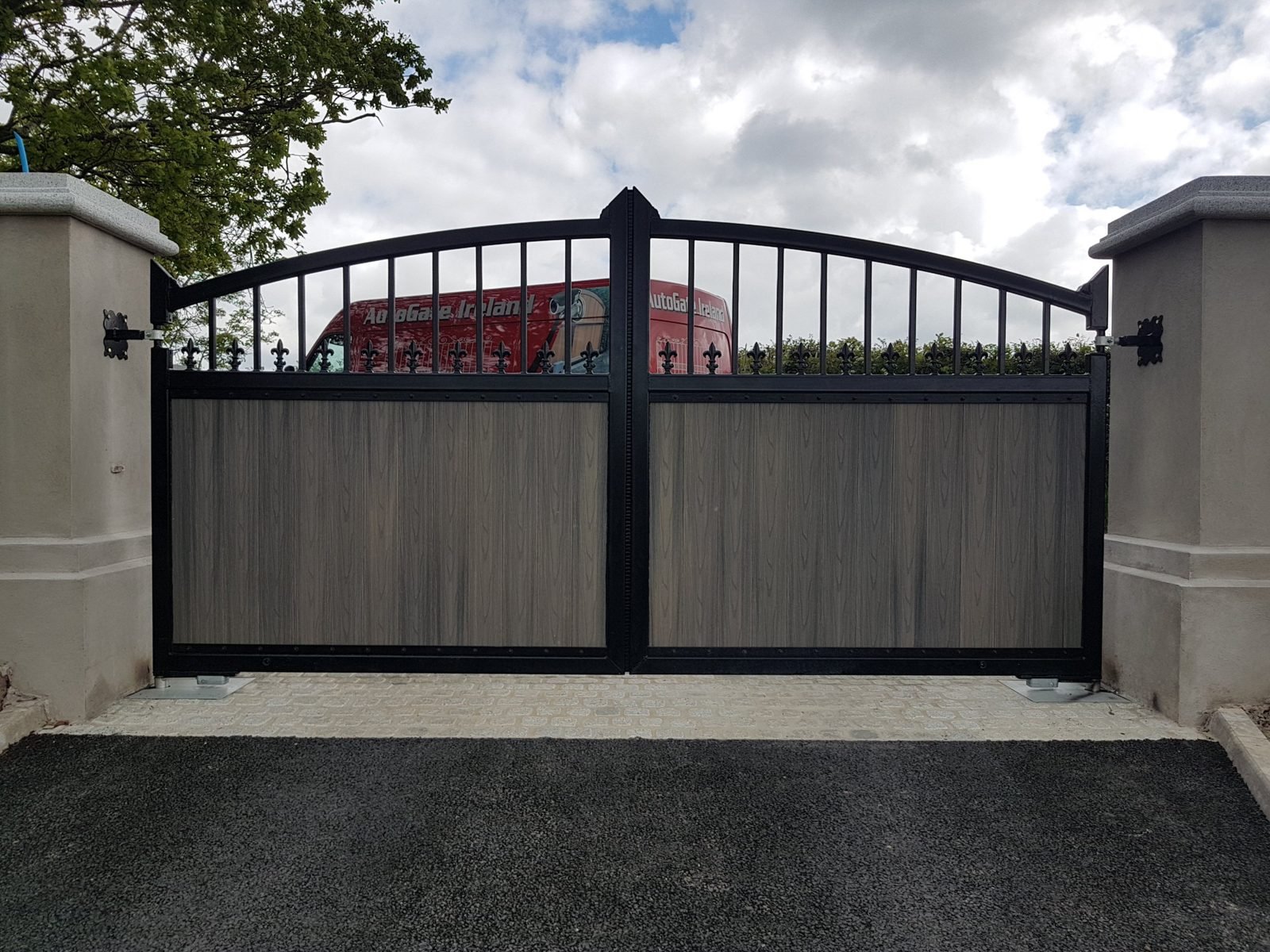 Arched composite gates like these for homes in Armagh