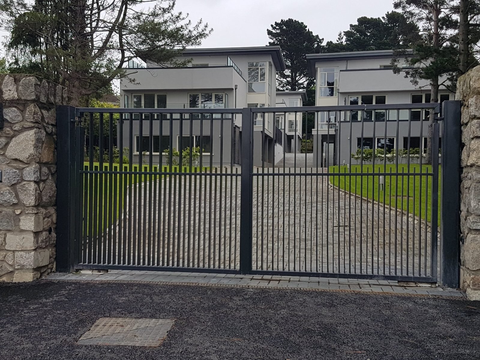 Vertical-bar gates like these for developments in Lisburn